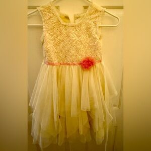 🌟 Jona Michelle Girls Yellow Sequin Dress - Size 5 🌟